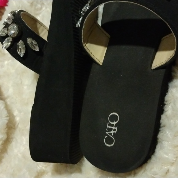 Cato rhinestone wedge sandles - Picture 3 of 3